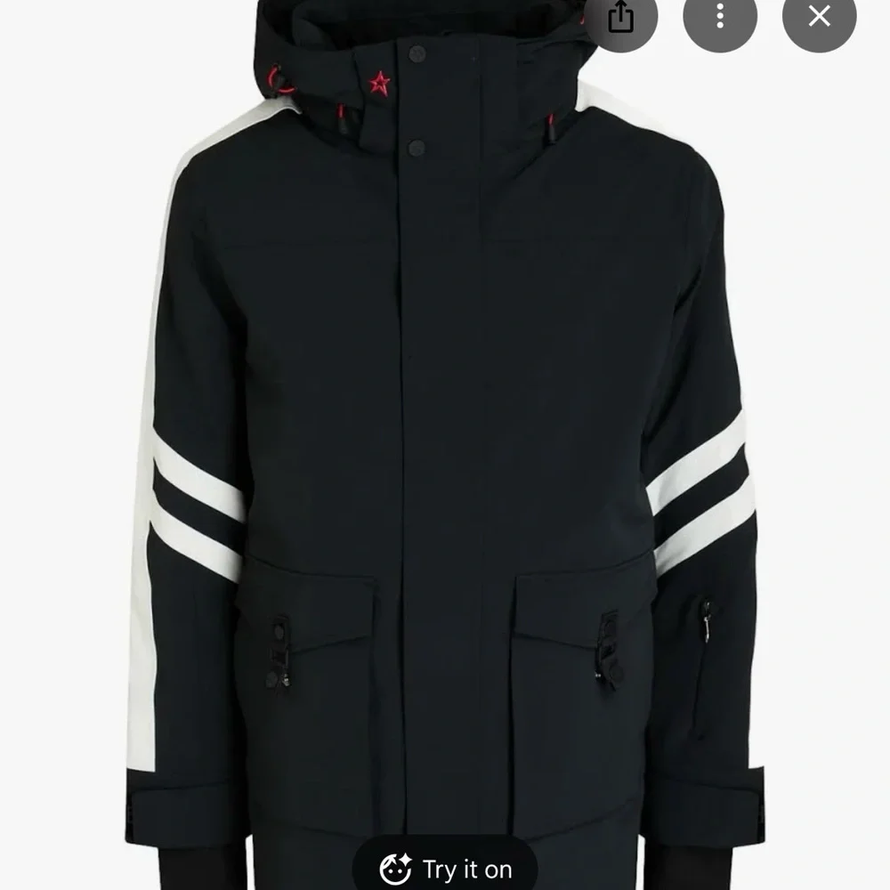 Perfect Moment Black and White Chevron Ski Jacket - Picture 16 of 16